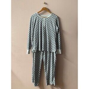 Nautica Gray Comfy Cozy Pajama Set Size M GUC